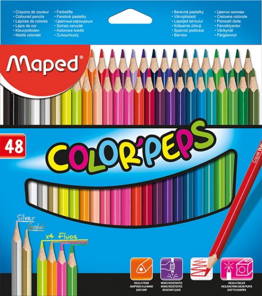 Олівці кольорові COLOR PEPS Classic, 48 кольорів 