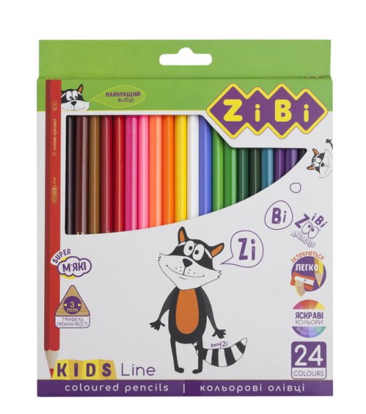 Олівці кольорові, 24 кольори, KIDS Line 