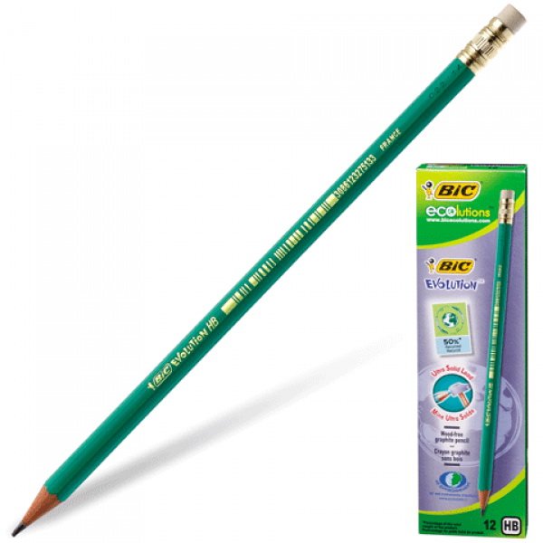 Олівець графітовий Evolution з ластиком 