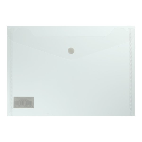 Папка-конверт на кнопці формат А5, прозора