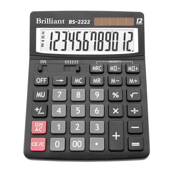 Калькулятор Brilliant BS-2222, 12 розрядів 