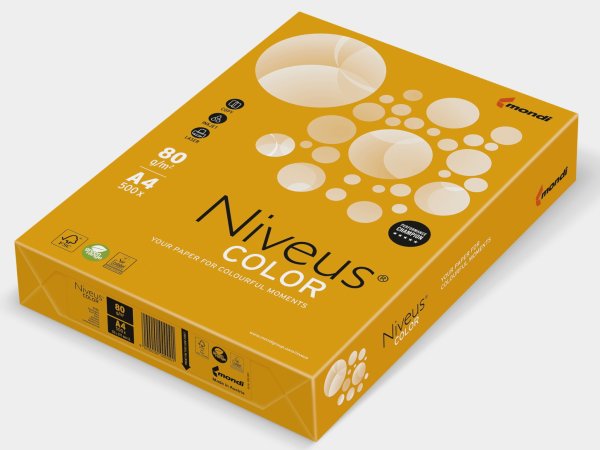 Папір кольоровий Niveus Color NEOOR формат А4 80гр/м2, 500л/уп, помаранчевий