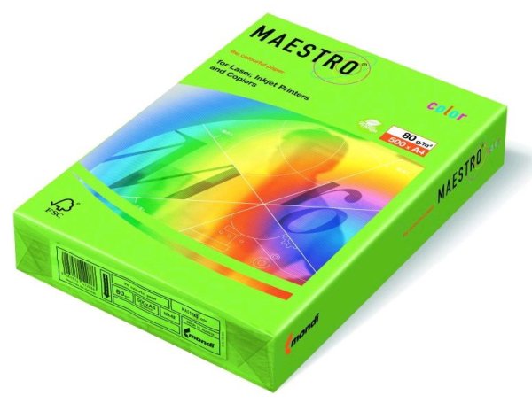 Папір кольоровий Maestro Color А3 80гр/м2 Neon зелена 