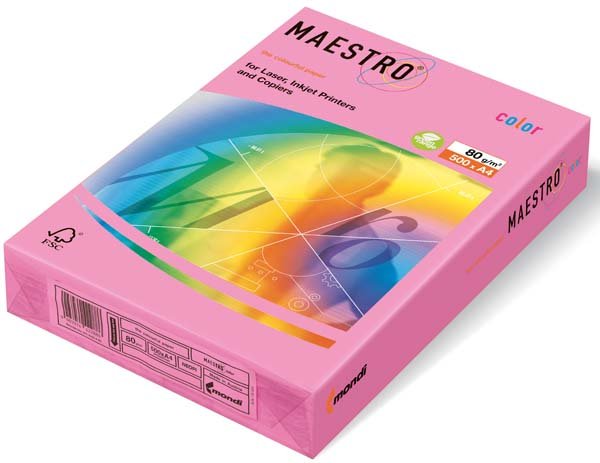 Папір кольоровий Maestro Color А3 80гр/м2 Neon рожева 