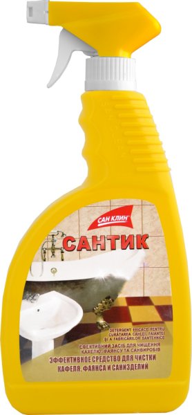 Средство для чистки санизделий "Сантик", 750мл, с распылителем