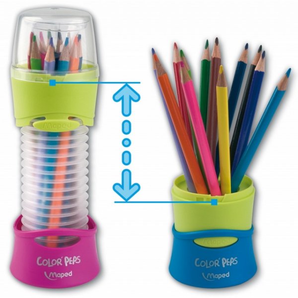 Олівці кольорові COLOR PEPS Flex Box, 12 кольорів у пеналі 