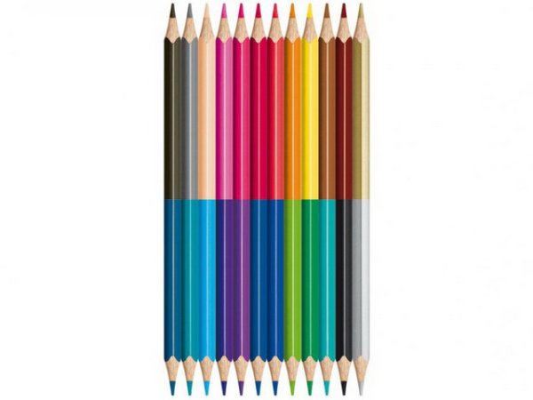Олівці кольорові COLOR PEPS Duo, 12шт, 24 кольори