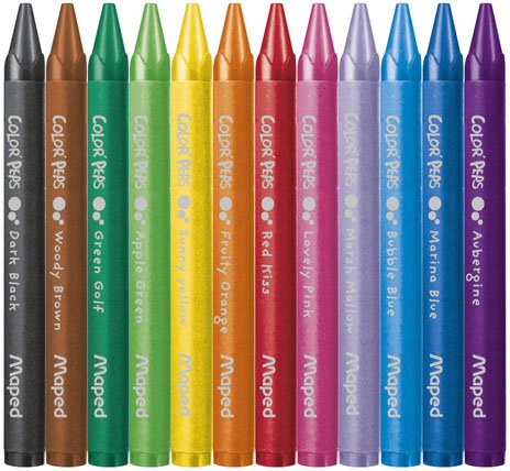 Крейда воскова COLOR PEPS Wax Crayons, 12 кольорів 