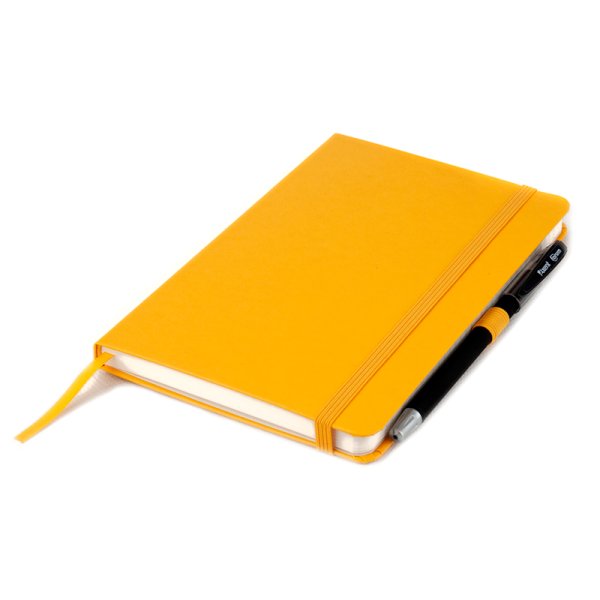 Книга записна Partner А5, клітинка, жовтий 
