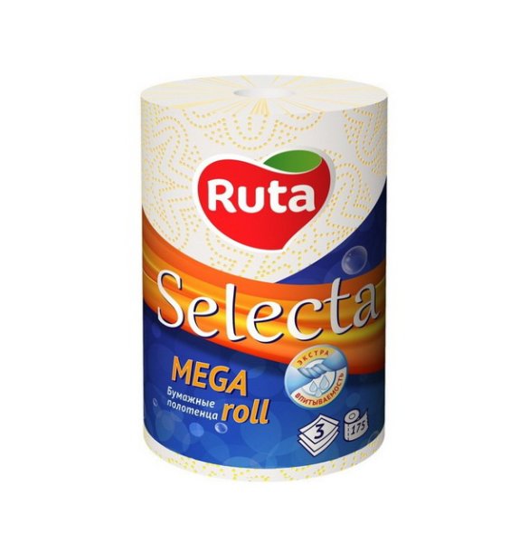 Полотенца бумажные RUTA Selecta Mega roll, 1рул/уп