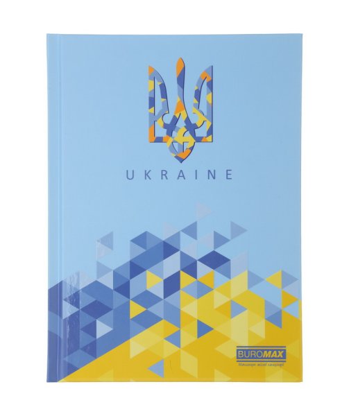Блокнот UKRAINE формат А5, 96л. твердая обложка, голубой
