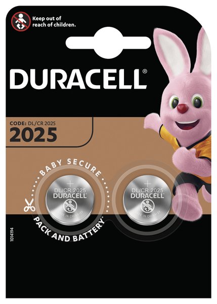 Элементы питания (батарейки) Duracell CR2025/DL2025 DSN, 2шт/уп