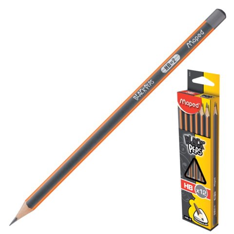 Олівець графітовий BLACK PEPS без гумки