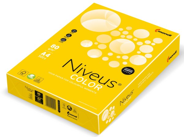 Бумага цветная Niveus Color IG50 формат А4 80гр/м2, 500л/уп, горчичный