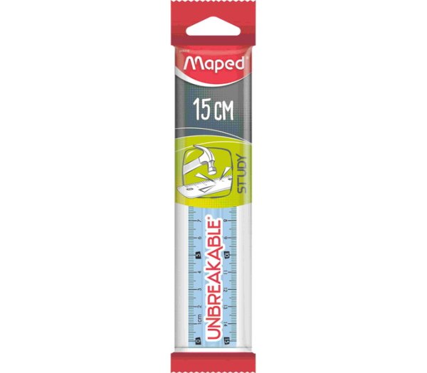 Линейка пластиковая STUDY UNBREAKABLE 15см