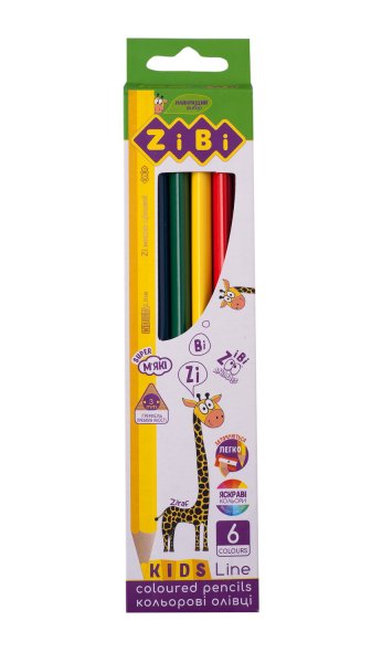 Карандаши цветные, 6 цветов, KIDS Line