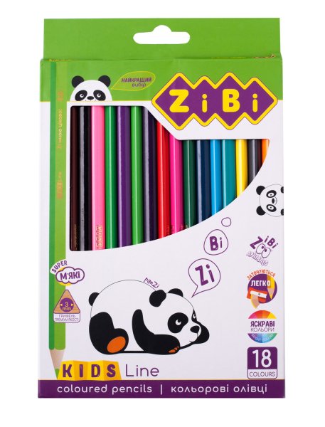 Карандаши цветные, 18 цветов, KIDS Line