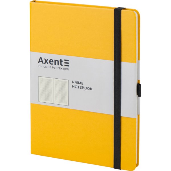Книга записна Partner Prime А5, клітинка, жовтий 