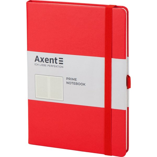 Книга записна Partner Prime А5, клітинка, червоний 