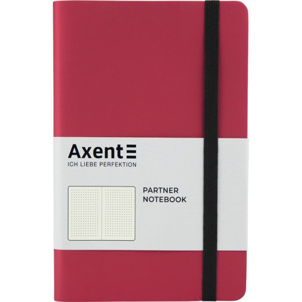 Книга записна Partner Soft А5, крапка, червоний 