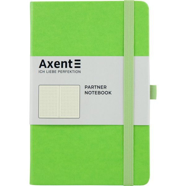 Книга записна Partner А5, крапка, салатовий 
