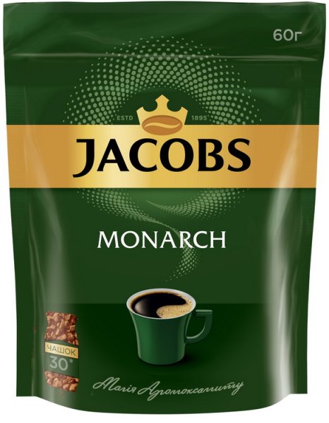 Кава розчинний Jacobs Monarch 60г, пакет 