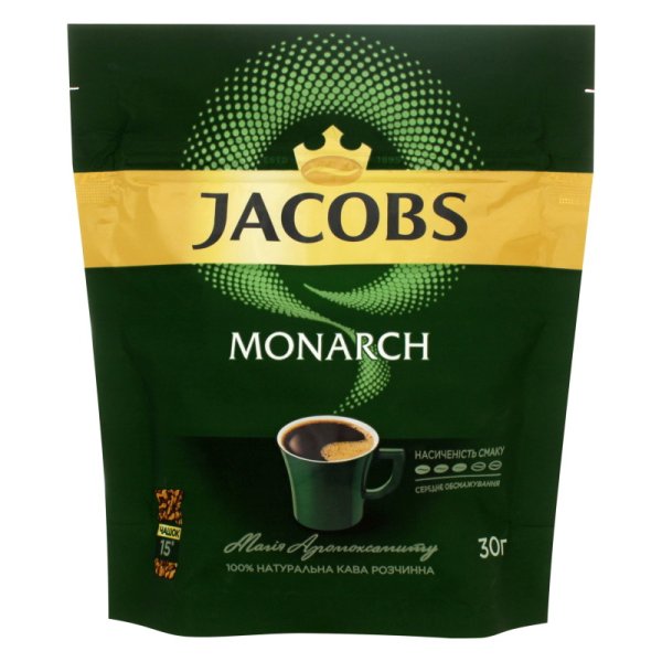 Кофе растворимый Jacobs Monarch 30г, пакет