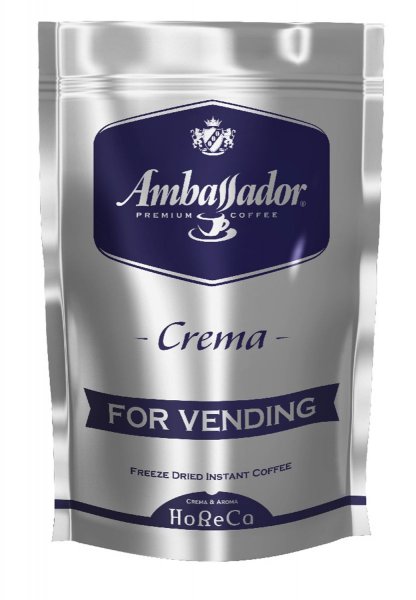 Кофе растворимый для торговых автоматов Ambassador Crema 200г, пакет