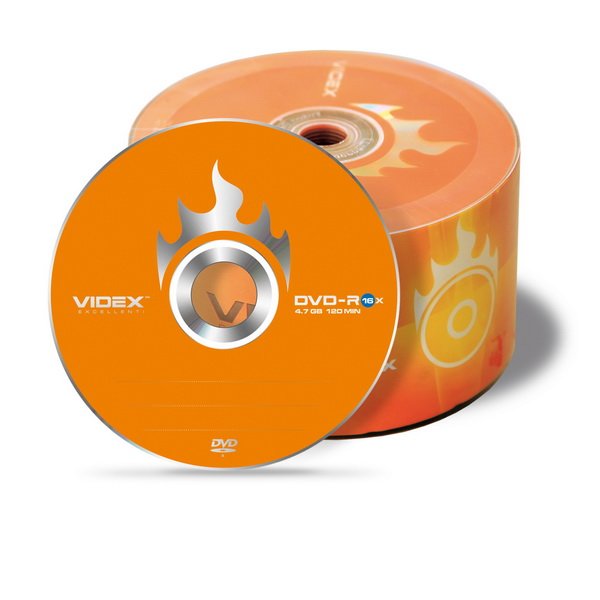 Диск DVD-R VIDEX 4.7Gb bulk 50шт/уп 