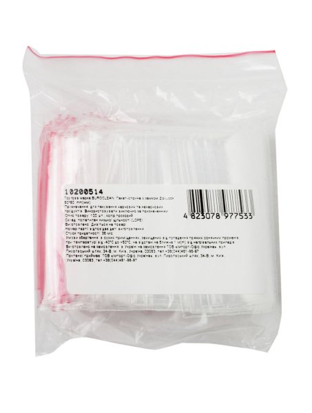 Пакет-струна с замком Zip-Lock 60х80мм, 100шт