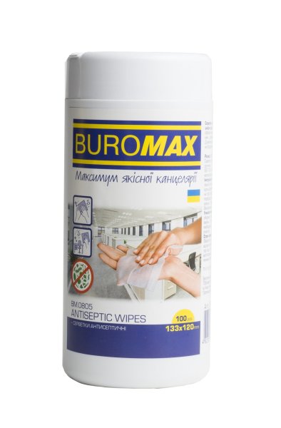 Салфетки антисептические в тубе, 100шт