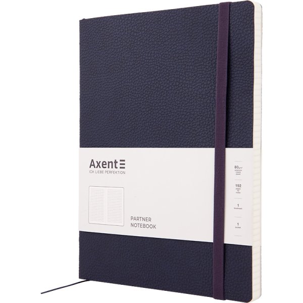 Книга записна Axent Partner Soft L, 190x250мм, синій 