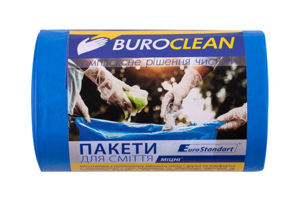 Пакети сміттєві Eurostandart, 60л 40шт, сині 