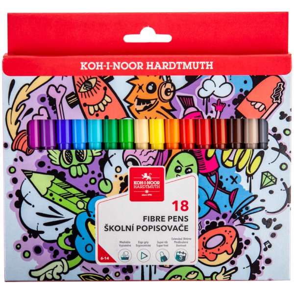 Фломастеры Teenage 18 цветов