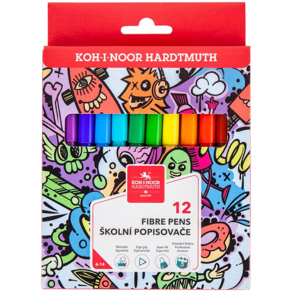 Фломастеры Teenage 12 цветов