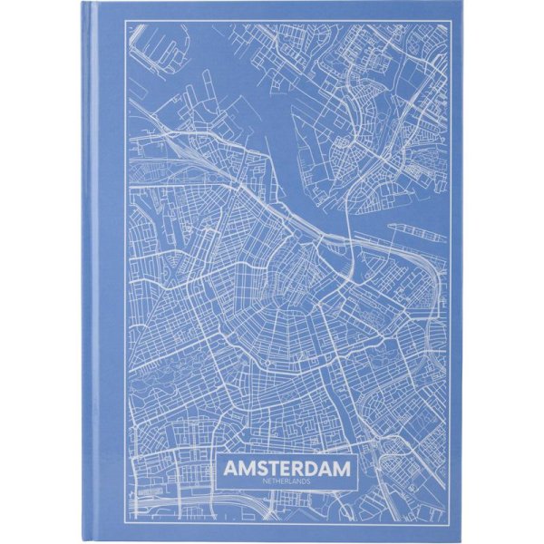 Книга канцелярская А4 96л, Axent Maps Amsterdam голубой