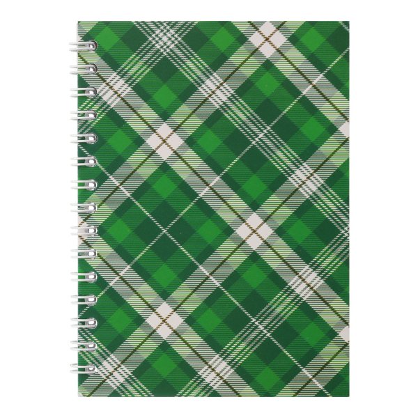 Тетрадь на пружине сбоку формат А6, 48л., зеленый