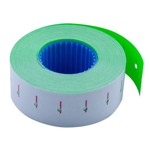 Цінник прямокутний 22х12мм, 1000шт, 12м, зелений