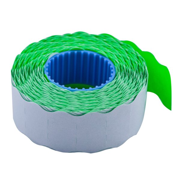 Ценник фигурный 22х12мм, 1000шт, 12м, зеленый