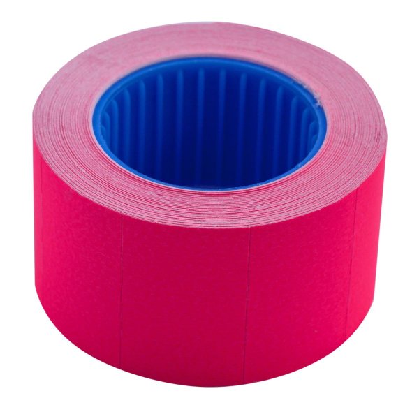 Ценник прямоугольный 26х16мм, 375шт, 6м, малиновый