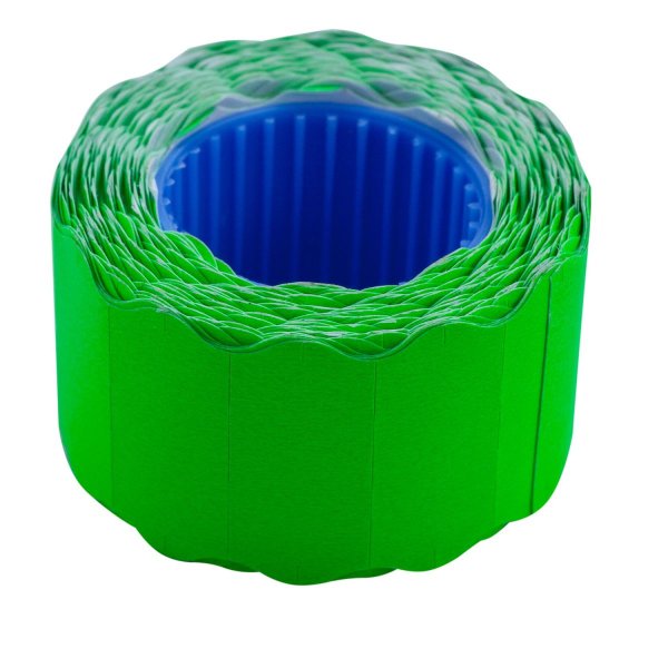 Ценник фигурный 26х12мм, 500шт, 6м, зеленый