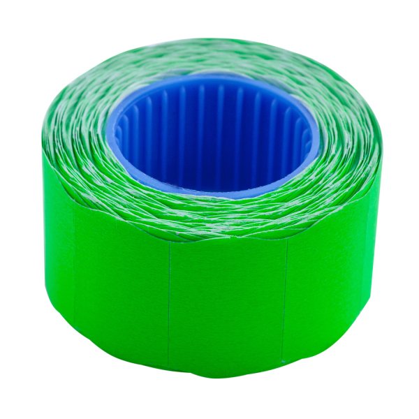 Ценник фигурный 26х16мм, 375шт, 6м, зеленый