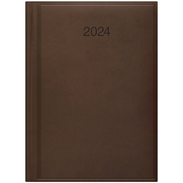Щоденник Стандарт А5 2024 обкладинка Torino коричневий 