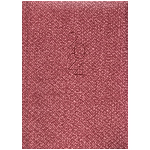 Щоденник Кишеньковий А6 2024 обкладинка Tweed червоний 