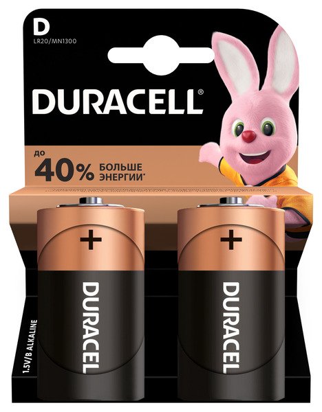 Елементи живлення (батарейки) Duracell D/LR20/MN1300 KPN, 2шт/уп 