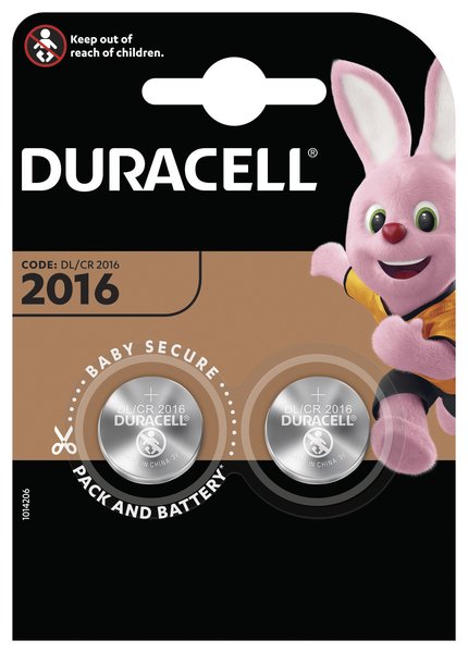 Елементи живлення (батарейки) Duracell DL2016 DSN, 2шт/уп 