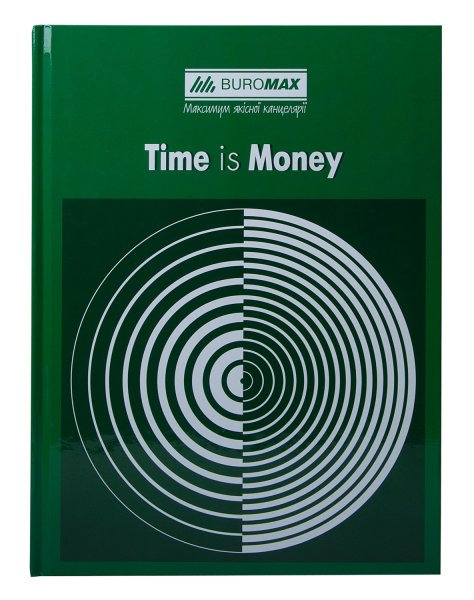 Книга канцелярська А4 96 арк. TIME IS MONEY зелений