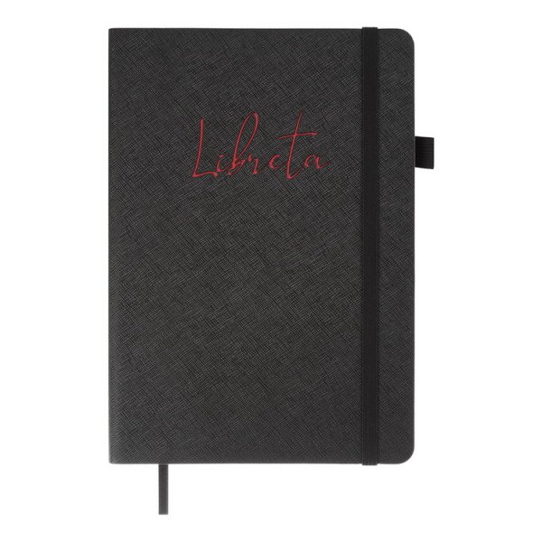 Блокнот діловий LIBRETA А5, 96л, чорний, аркуші в клітинку