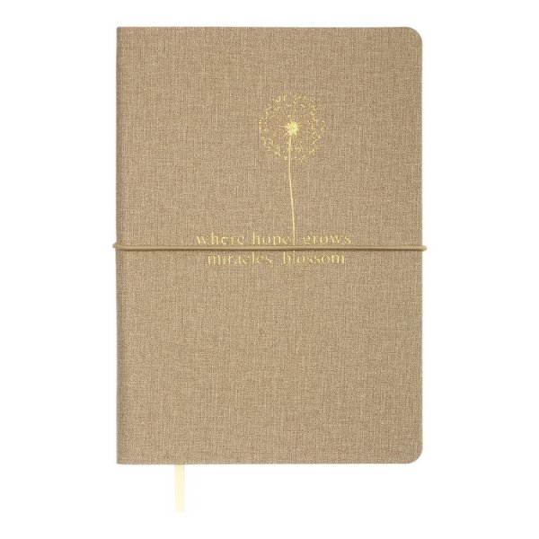 Блокнот деловой NICE А5, 96л, бежевый, чистые листы