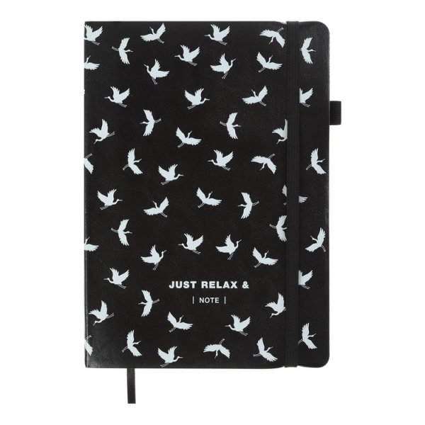 Блокнот деловой RELAX А5, 96л, чистые листы, черный
